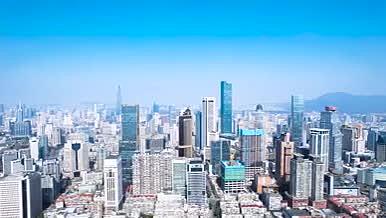 4K航拍南京天际线新街口金融商圈CBD视频的预览图